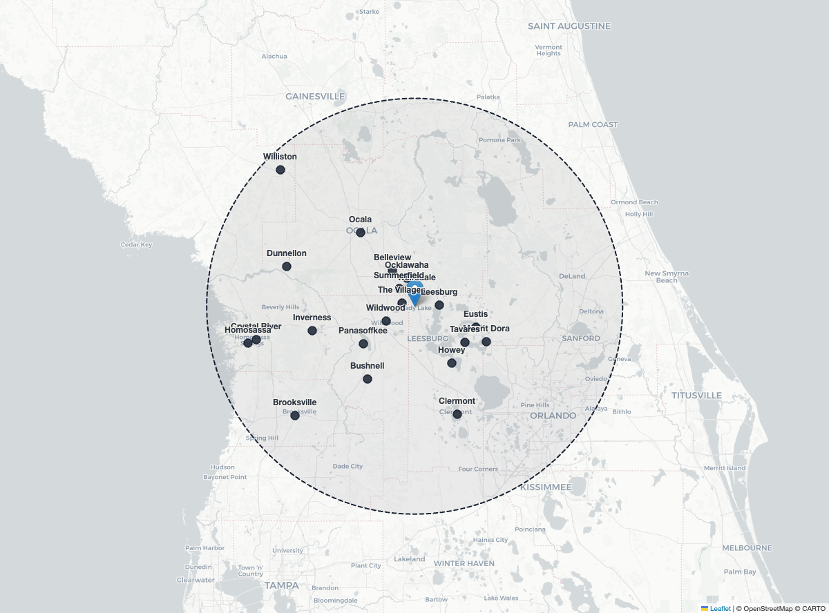 Villa+Cala Lineup coverage map