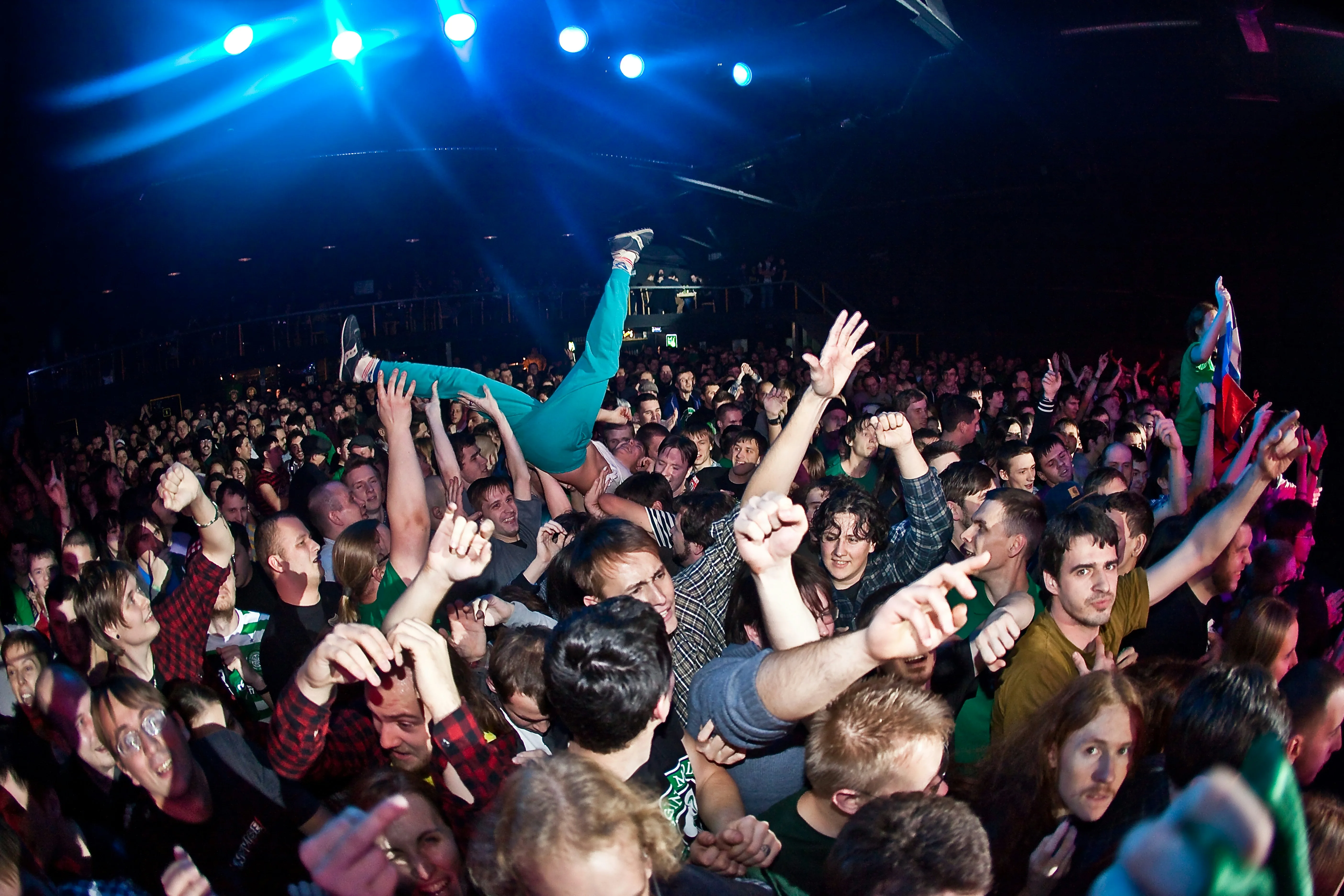 Rock festival crowd energy